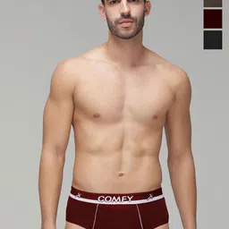 AMUL COMFY Pack Of 4 Mid-Rise Pure Cotton Basic Briefs AC-CBRIOE-MA-BK-CB-SG-S-4PC-image-84