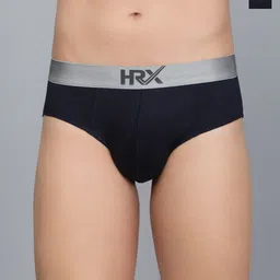 HRX by Hrithik Roshan Pack Of 2 Pure Cotton Basic Briefs HRX_BRF_001_NVY/GR/_2PC-NAVY-picture-14