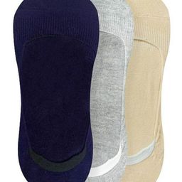 POLLOLOCO Women Pack Of 3 Cotton Shoe-Liner Socks-52