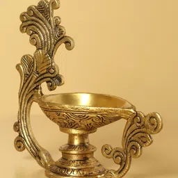 Exotic India Brass Lamp With Traditional Handle-image-64
