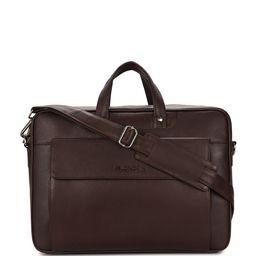 K London Unisex Solid Leather Laptop Bag-55