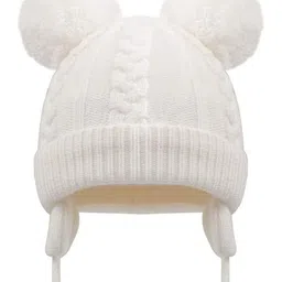 Gajraj Kids Knitted Woolen Earflap Beanie Cap-22