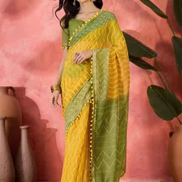 Sangria Printed Saree With Blouse Piece-picture-17