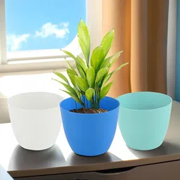 Kuber Industries Turquoise Blue & Blue 3 Pieces Lightweight Planters-image-55
