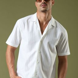 THE BEETEL HOUSE Men Textured Relaxed Casual Shirt-picture-36