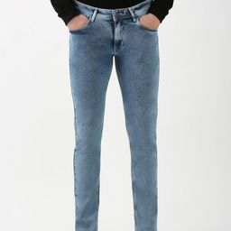 Peter England Casuals Men Slim Fit Heavy Fade Jeans-picture-2