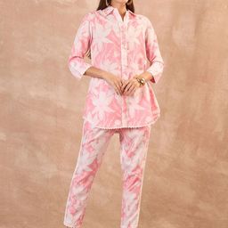all about you Floral Printed Linen Shirt & Trousers-10