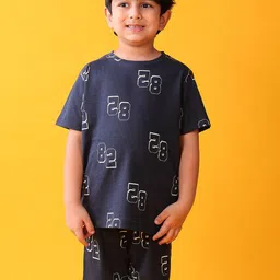 Anthrilo Boys Numbers Printed Cotton Sleepwear Shorts Night suits-image-75