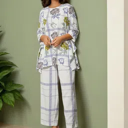 Dora Dori Floral Printed Linen Tunic with Trouser-picture-34