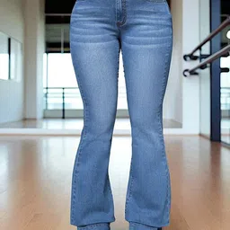 Glossia Women Bootilicious Flared High-Rise Light Fade Stretchable Jeans-picture-24