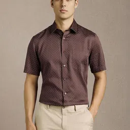 Louis Philippe Men Ethnic Motifs Printed Spread Collar Pure Cotton Formal Shirt-picture-12