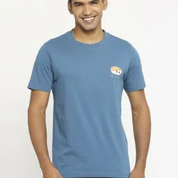 Basics Men Graphic Printed Round Neck Cotton T-shirt-image-79