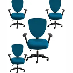 Lazi 4-Pcs Blue Stretchable Office Chair Cover-22