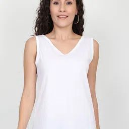 ECOLINE Clothing Women Cotton V-Neck Tank Top-image-60