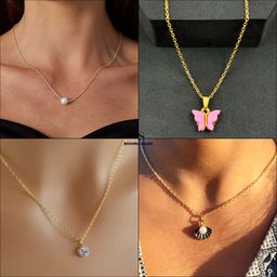 Boghra Sales Women Set Of 4 Gold-Plated Brass Pearls Chain-image-35