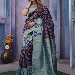 HANDSEL Woven Design Zari Pure Silk Banarasi Saree-image-118