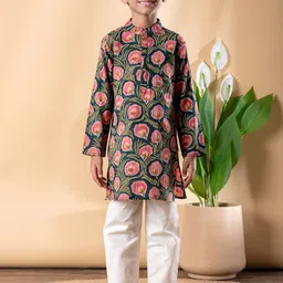 Readiprint Boys Floral Printed Cotton Kurta with Pyjamas-picture-20