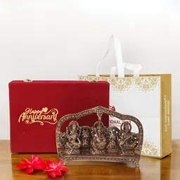 INTERNATIONAL GIFT Brown Laxmi Ganesh Saraswati Religious Idol Showpiece-image-23
