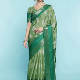 DIVASTRI Ethnic Motifs Printed Saree-image-43