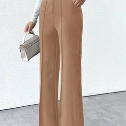 Next One Women Smart Straight Fit High-Rise Easy Wash Pleated Trousers-picture-24