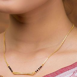 SHWENIT JEWELS Gold-Plated Kundan Stone Studded and Beaded Mangalsutra-image-30