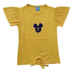 BAESD Girls Cotton Mickey Mouse Front Knot Top-image-97