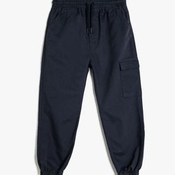 Koton Girls Mid-Rise Regular Fit Joggers Trousers-picture-48