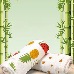 Nuluv Infants Pack Of 2 Printed Burp Cloth-57