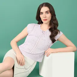 SHOWOFF Extended Sleeves Crochet Top-29