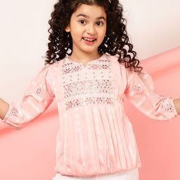 Miss & Chief Embroidered Georgette Top-image-35