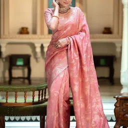 Aldwych Woven Design Zari Banarasi Saree-picture-49