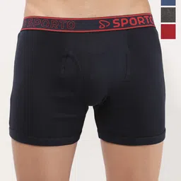 Sporto by Macho Pack Of 4 Mid-Rise Long Trunks-picture-41