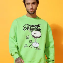 GRIFFEL Men Round Neck Printed Sweatshirt-picture-48