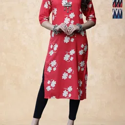 Anouk Rustic Women Pack Of 3 Floral Printed Straight Kurta-image-66