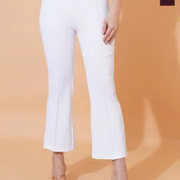 Mast & Harbour Women Pack of 2 Comfort Regular Fit Mid-Rise Flat-Front Regular Trousers-image-27