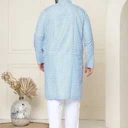 SOJANYA PLUS Men Ethnic Motifs Printed Regular Kurta with Pyjamas image 5