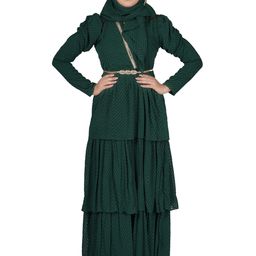 SARINKU Women Self Design Fit & Flare Maxi Dress-image-78