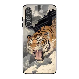 QRIOH Raging Tiger Printed Glass Samsung Galaxy A26 5G Glass Back Case Mobile Accessories-picture-8