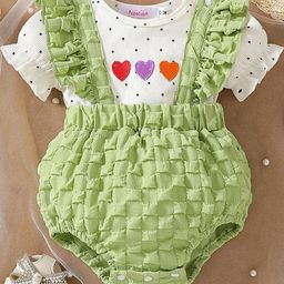 Hopscotch Heart Embroidered Onesie-picture-11