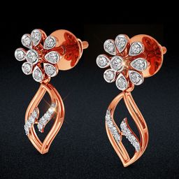 Joyalukkas Whimsical Leafy Glow Diamond Earrings -2.28 gm-image-48