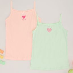Pantaloons Junior Girls Pack Of 2 Printed Cotton Camisoles-58