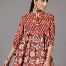 Libas Mandarin Collar Printed Ethnic Tunic-picture-12