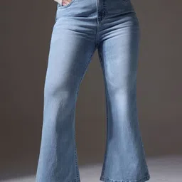 Miss Chase A+ Women Bootcut High-Rise Heavy Fade Stretchable Jeans-image-34