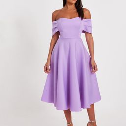 QUIZ Off-Shoulder Bodycon Midi Dress-image-26