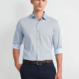 Arrow Men Modern Spread Collar Micro Ditsy Printed Cotton Slim Fit Formal Shirt-picture-47