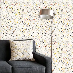 ArtzFolio Printed UV-Resistant Anti-Bacterial Terrazzo Flooring Brown Colors Peel & Stick Wallpaper-image-96