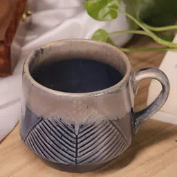 Rare Planet Blue & Beige Printed Ceramic Glossy Mug-55