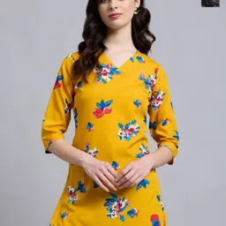THE FAB FACTORY Women Floral Printed V-Neck Empire Top Pack of 2-picture-20