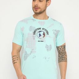 Duke Men Graphic Printed Round Neck Cotton Slim Fit T-shirt-image-74