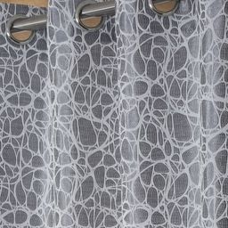 HOSTA HOMES Grey & White Set of 2 Geometric Window Curtain image 4